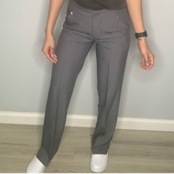 Figs Keroka Wide Leg Trouser Grey Graphite Scrub Pants size Small - Picture 5 of 14